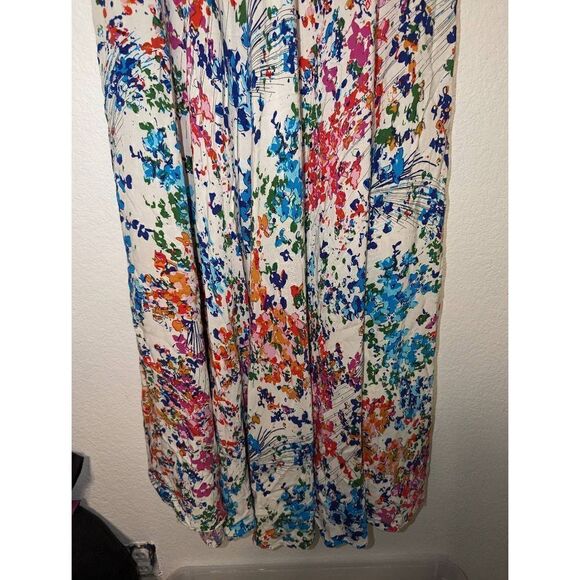 Neeru Kumar Floral Maxi Dress with Lace Top Size Small - Picture 3 of 16